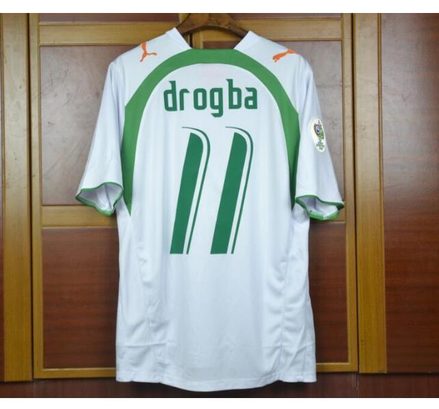 2006 Ivory Coast Retro Away Kit Soccer Jersey #11 drogba